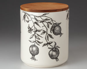 Large Canister with Lid - Pomegranate