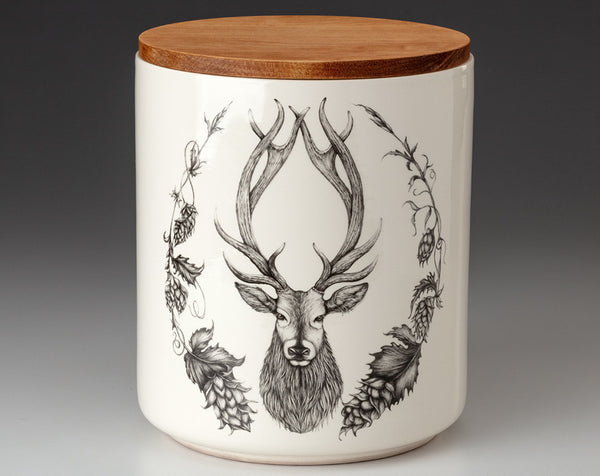 Large Canister with Lid - Stag