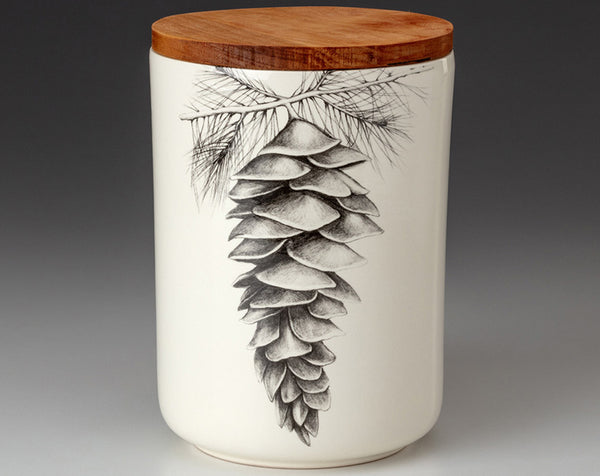 Medium Canister with Lid - Pine Cone
