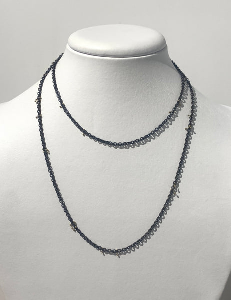 Oxidized Silver Chain Necklace