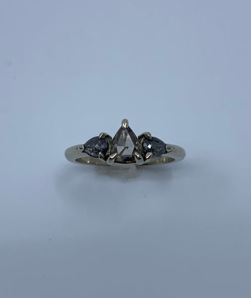 Trillion Grey Diamond Ring