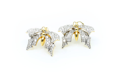 Diamonds Butterfly Earrings
