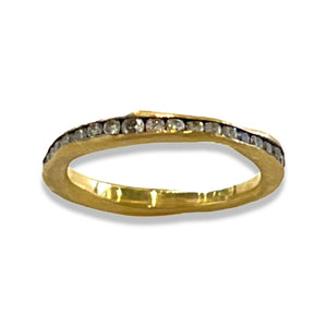 Yellow Gold Irregular Channel Ring