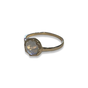 Rainbow Moonstone Gold Ring