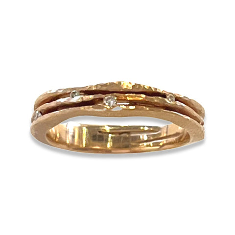 Rose Gold Diamond Band