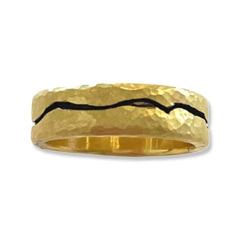 River Cut Gold Band