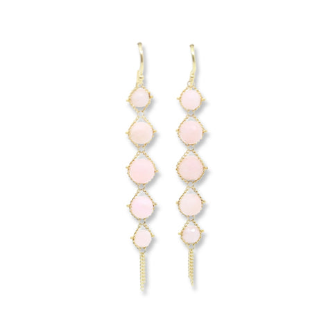 Pink Opal Drop Earrings