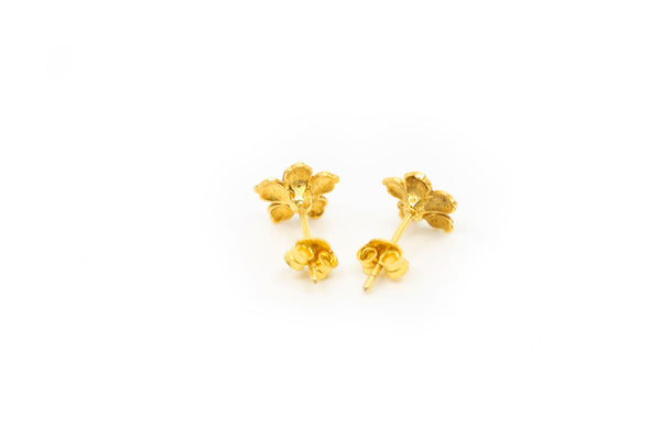 Gold Flowers Studs