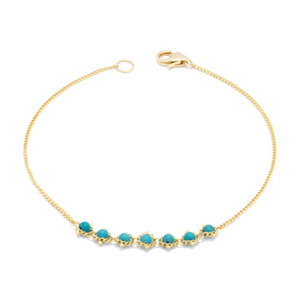 Turquoise and Gold Bracelet