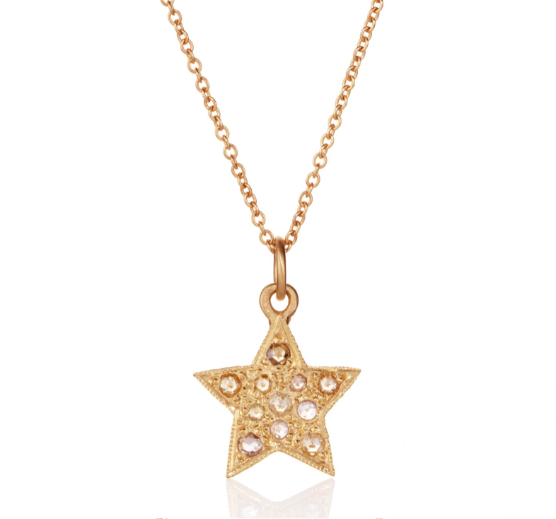 Rose Gold Star Diamond Necklace