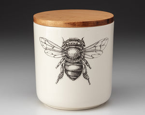 Small Canister with Lid: Honey Bee