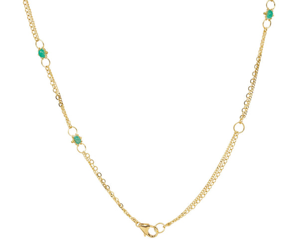 Emerald Whisper Chain Necklace