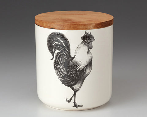 Small Canister with Lid: Rooster