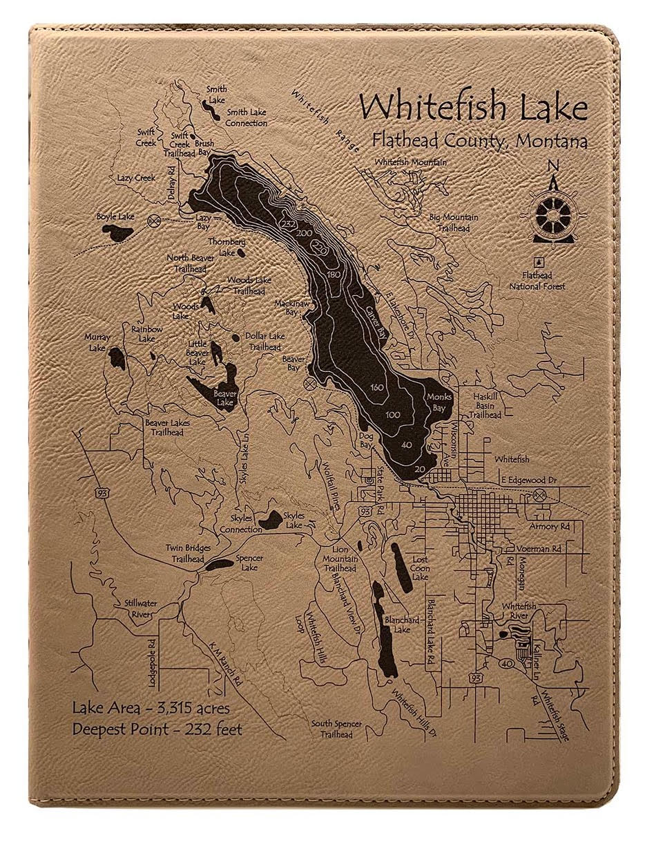 Note Pad - Large - Whitefish Lake and town
