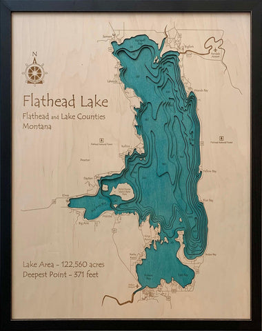 Etched Wall Art - Flathead - Large