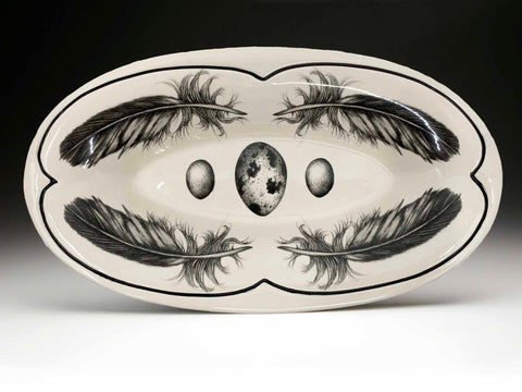 Oblong Serving Platter - Feather and Egg